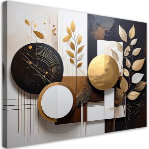 Obraz do salonu kuchni biura, Brązowa beżowa abstrakcja koła 100×70 995811 Obraz do salonu kuchni biura, Brązowa beżowa abstrakcja koła 100×70 995811