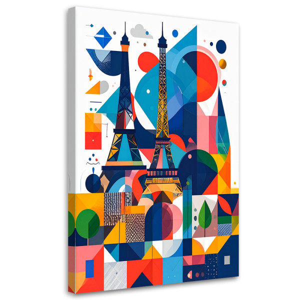 Obraz do salonu kuchni biura, Paryż Wieża Eiffla w stylu Bauhaus 40x60 777576