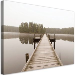 Obraz do salonu kuchni biura, Pomost jezioro pejzaż natura 60×40 776436 Obraz do salonu kuchni biura, Pomost jezioro pejzaż natura 60×40 776436