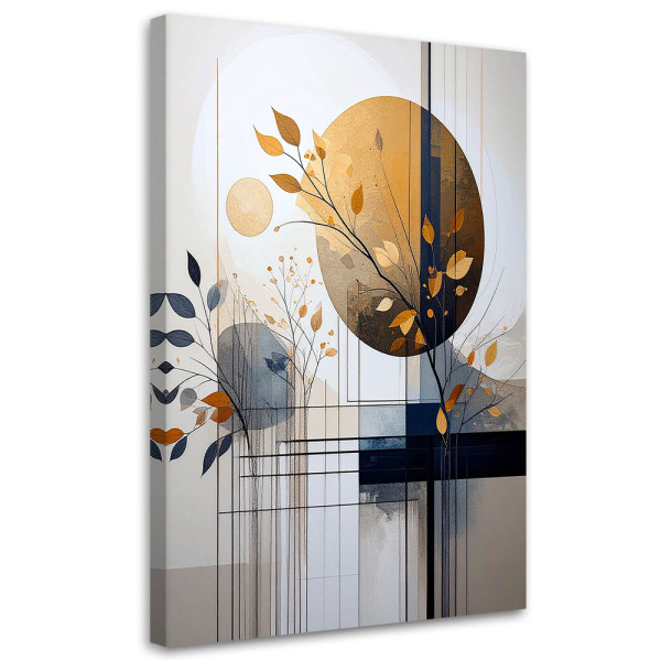 Obraz do salonu kuchni biura spa, Brązowa beżowa abstrakcja koła 40x60 1000209