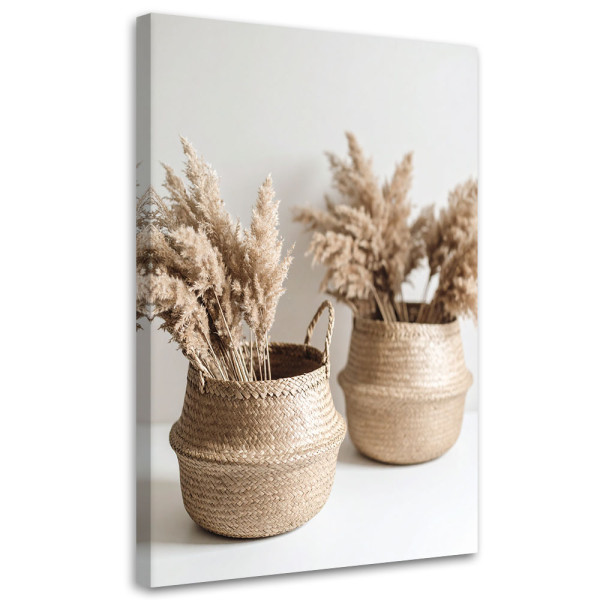 Obraz do salonu kuchni biura, Suche rośliny w wazonie boho 20x30 890608