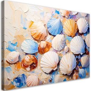 Obraz do salonu łazienki, Muszle Plaża Piasek jak malowany 30×20 886395 Obraz do salonu łazienki, Muszle Plaża Piasek jak malowany 30×20 886395