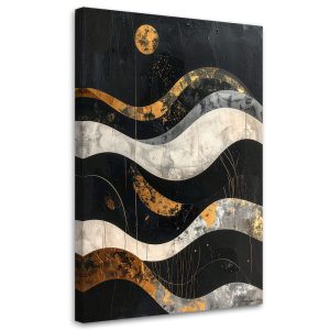 Obraz do salonu loftu biura, Abstrakcja geometryczna złotoczarna 20×30 891199 Obraz do salonu loftu biura, Abstrakcja geometryczna złotoczarna 20×30 891199
