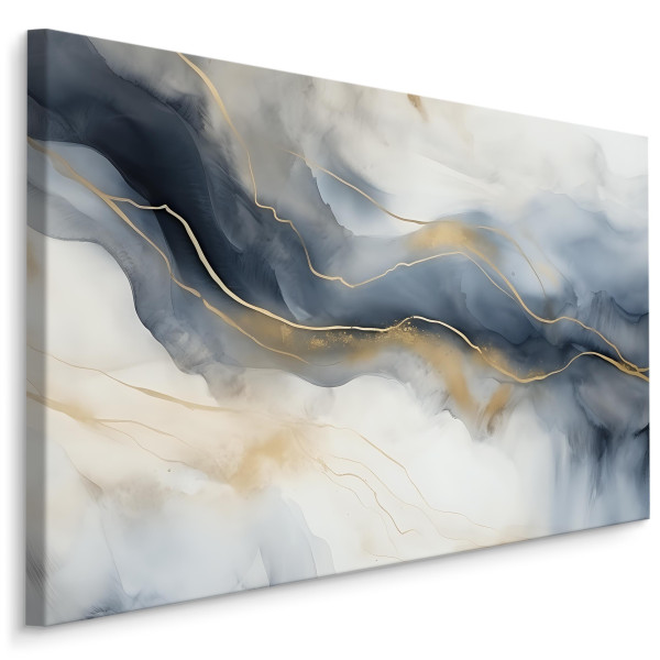 Obraz Do Salonu Marmurkowa Abstrakcja Ze Złotem 120x80cm 123657