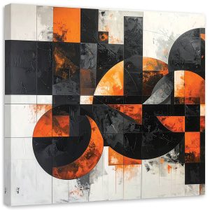 Obraz do salonu pokoju biura, Abstrakcja koła kształty czarno 20×20 888608 Obraz do salonu pokoju biura, Abstrakcja koła kształty czarno 20×20 888608