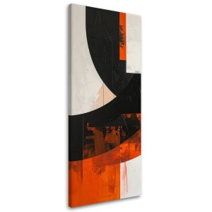 Obraz do salonu pokoju biura, Abstrakcja kształty czarno 40×120 886949 Obraz do salonu pokoju biura, Abstrakcja kształty czarno 40×120 886949