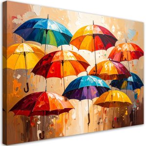 Obraz do salonu pokoju, Kolorowe Parasole Abstrakcja 90×60 781299 Obraz do salonu pokoju, Kolorowe Parasole Abstrakcja 90×60 781299