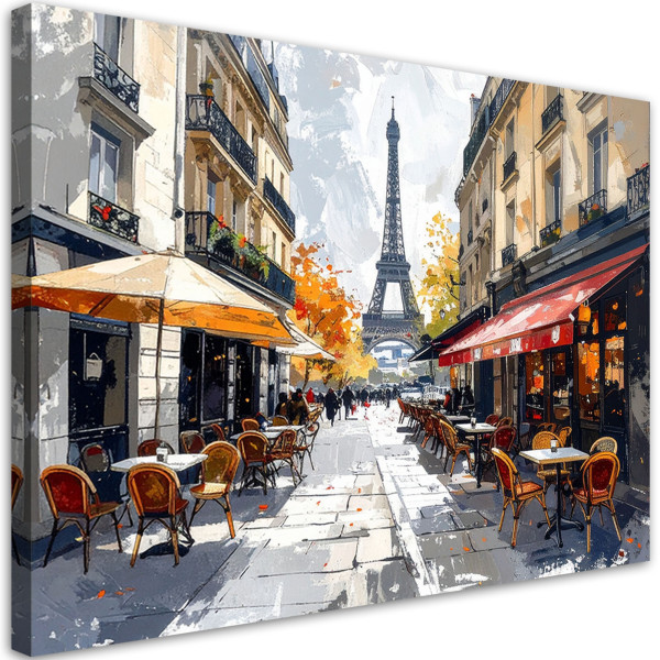 Obraz do salonu restauracji jadalni biura hotelu,Paryż kawiarenki 30x20 996990