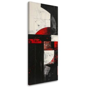 Obraz do salonu sypialni, Abstrakcja tekstura koła kształty czarno 40×120 887689 Obraz do salonu sypialni, Abstrakcja tekstura koła kształty czarno 40×120 887689