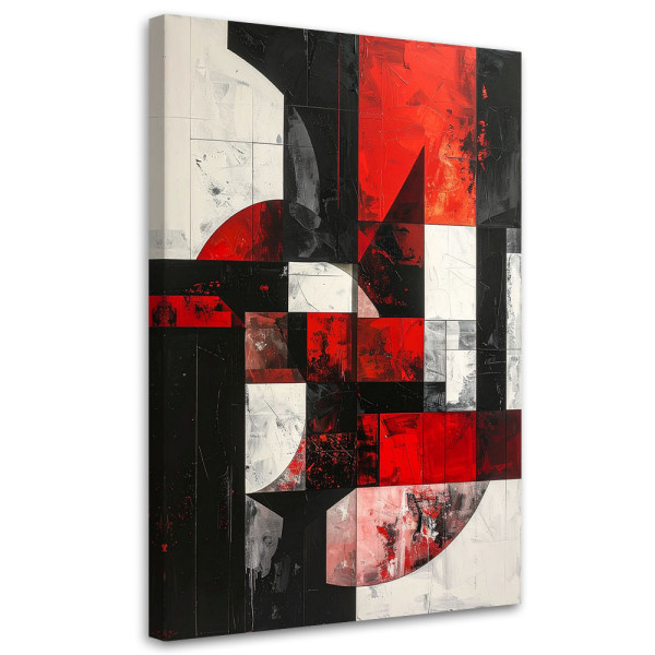 Obraz do salonu sypialni, Abstrakcja tekstura koła kształty czarno 40x60 888189