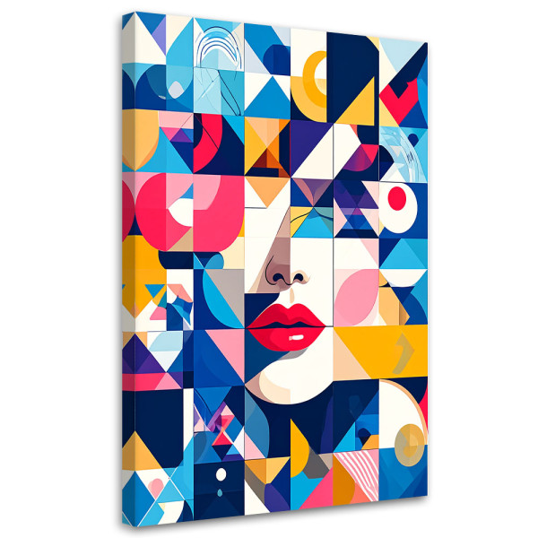 Obraz do salonu sypialni biura, Abstrakcja Kobieta Bauhaus 40x60 777998