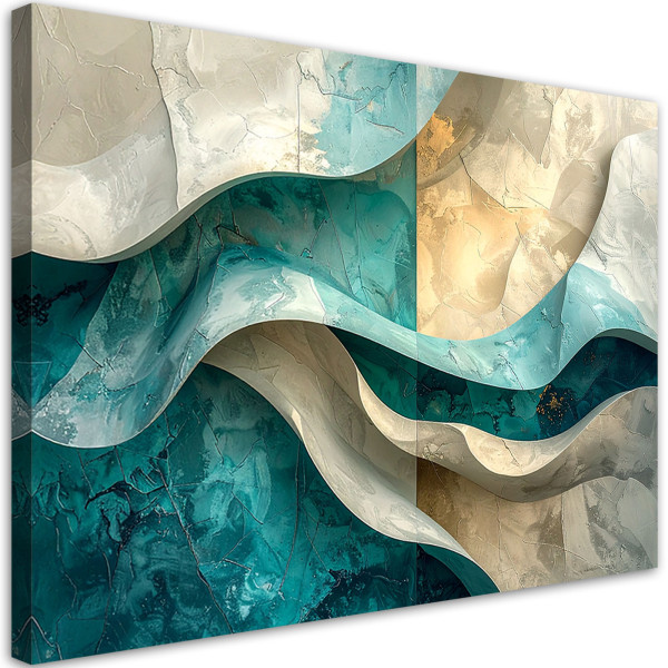 Obraz do salonu sypialni biura, Abstrakcyjne fale linie efekt 3d 100x70 886268