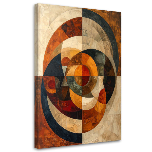 Obraz do salonu sypialni biura, Abstrakcyjne Geometryczne Koła 80x120 886559