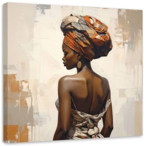 Obraz do salonu sypialni biura, Afrykańska Kobieta 40×40 882915 Obraz do salonu sypialni biura, Afrykańska Kobieta 40×40 882915
