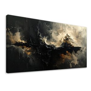 Obraz do salonu sypialni biura, Ciemna abstrakcja w odcieniach beżu 120×60 891160 Obraz do salonu sypialni biura, Ciemna abstrakcja w odcieniach beżu 120×60 891160