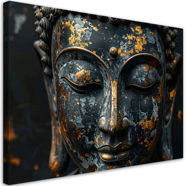 Obraz do salonu sypialni biura, Czarny Posąg Buddy Zen Spa Orient 120x80 884536
