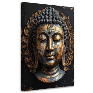 Obraz do salonu sypialni biura, Czarny Posąg Buddy Zen Spa Orient 80×120 886928 Obraz do salonu sypialni biura, Czarny Posąg Buddy Zen Spa Orient 80×120 886928