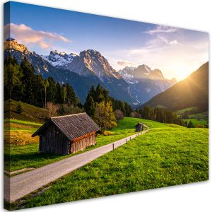 Obraz do salonu sypialni biura, Domek w górach krajobraz 90×60 889766 Obraz do salonu sypialni biura, Domek w górach krajobraz 90×60 889766