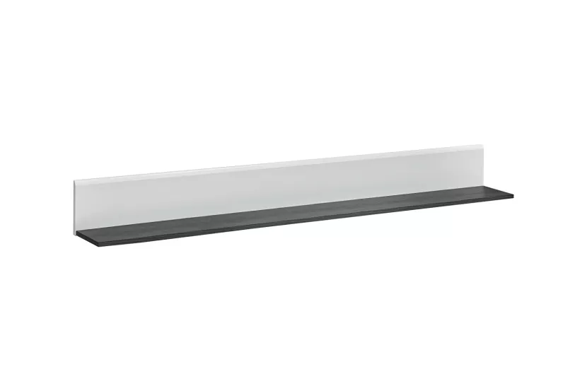 Półka SOLIDO TWIN sosna czarna/biały połysk 378705