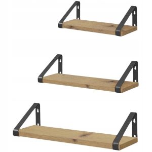 Półka wisząca 3szt. artisan komplet zestaw rustykalny loft regał wiszący 795514 Półka wisząca 3szt. artisan komplet zestaw rustykalny loft regał wiszący 795514