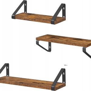 Półka wisząca 3szt. dąb rustykalny komplet zestaw loft regał wiszący szafka 994647 Półka wisząca 3szt. dąb rustykalny komplet zestaw loft regał wiszący szafka 994647