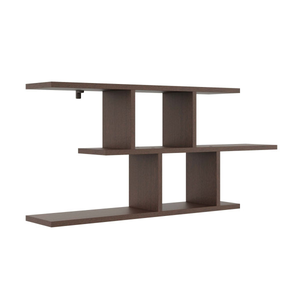 Półka wisząca, asymetryczne przegrody, 100x18x45, wenge, mat | TYLETEGOTU 792102