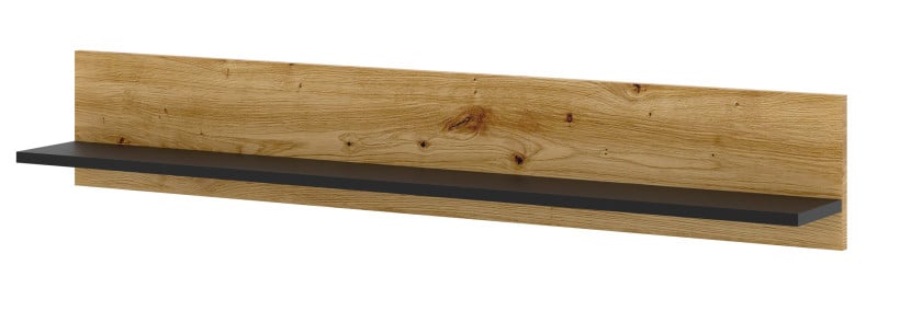 Półka wisząca AURA 120 dąb artisan / czarny mat 240694