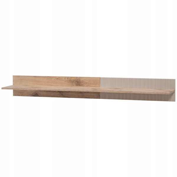 Półka wisząca CATALINA | Dąb Viking + Kaszmir RYFLOWANY | 160 cm 678403