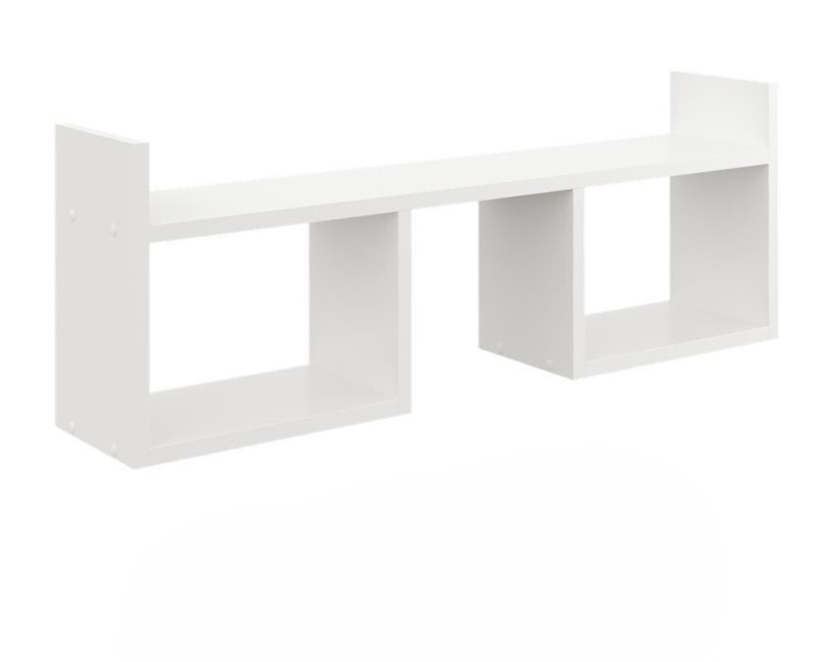 Półka wisząca, minimalistyczna, 90x18x32 cm, biały, mat | TYLETEGOTU 797235