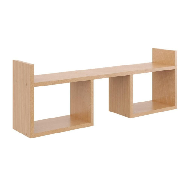 Półka wisząca, minimalistyczna, 90x18x32 cm, buk, mat | TYLETEGOTU 797241
