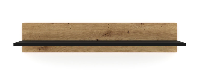 Półka wisząca NUKA G 100 cm dąb artisan czarny mat 239875