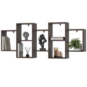 Półka Wisząca Regał na Ścianę do Pokoju Dziecka Salonu Kuchni 160cm Wenge 771576 Półka Wisząca Regał na Ścianę do Pokoju Dziecka Salonu Kuchni 160cm Wenge 771576