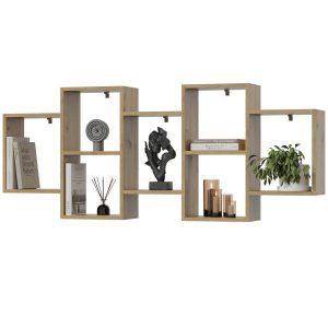 Półka Wisząca Regał na Ścianę do Pokoju Salonu Kuchni 160cm Dąb Artisan 771582 Półka Wisząca Regał na Ścianę do Pokoju Salonu Kuchni 160cm Dąb Artisan 771582