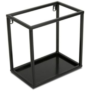 Półka wisząca ścienna metal czarna 24 cm LOFT 246929 Półka wisząca ścienna metal czarna 24 cm LOFT 246929