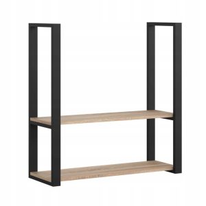 Półka Wisząca Sufitowa Loft Czarna Metalowa 90 cm na Dąb Sonoma 756582 Półka Wisząca Sufitowa Loft Czarna Metalowa 90 cm na Dąb Sonoma 756582