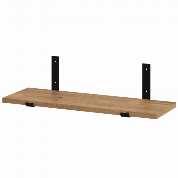 Półka wisząca z deską dębową LOFT industrial na uchwytach L 50x20 cm 970073