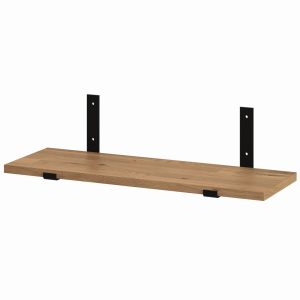 Półka wisząca z deską dębową LOFT industrial na uchwytach L 80×20 cm 970095