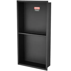 Półka wnękowa prysznicowa 33×63 cm stal 304 wodoodporna podwójna bez płytek 936239