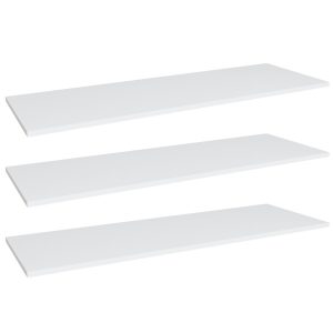Półki 12×80 cm | Białe zestaw 3 sztuk 893756