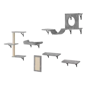 Półki dla kota 6szt ścienne – zestaw platformy hamak drapak do zabawy 848873 Półki dla kota 6szt ścienne – zestaw platformy hamak drapak do zabawy 848873