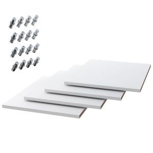 Półki do szafy 200×200, 4 sztuki, Biały mat 653261 Półki do szafy 200×200, 4 sztuki, Biały mat 653261