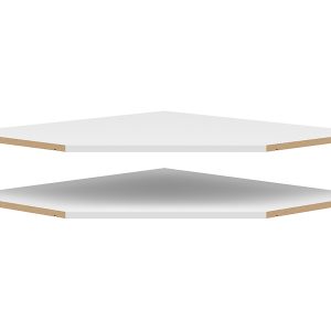 Półki narożne do MultiDo 71,5×71,5 cm białe 292566