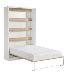 Półkotapczan Perfekt 120×200 pionowy z materacem Dąb+Czarny 725915 Półkotapczan Perfekt 120×200 pionowy z materacem Dąb+Czarny 725915