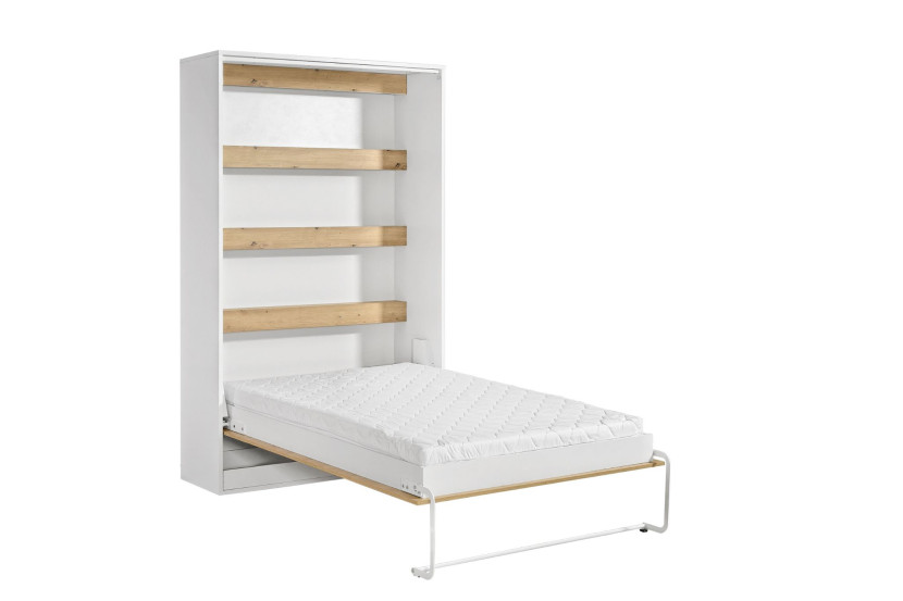 Półkotapczan Perfekt 120x200 pionowy z materacem Dąb+Czarny 725915