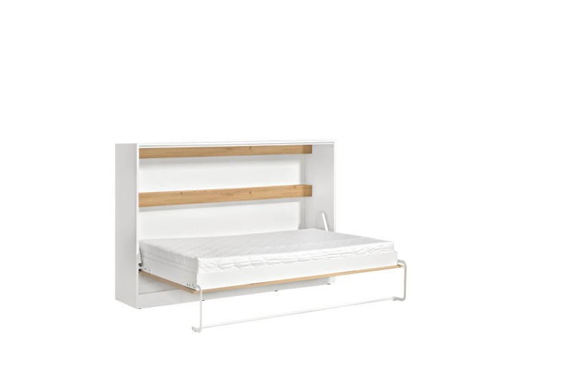 Półkotapczan Perfekt 120x200 poziomy z materacem Dąb+Biały 725273