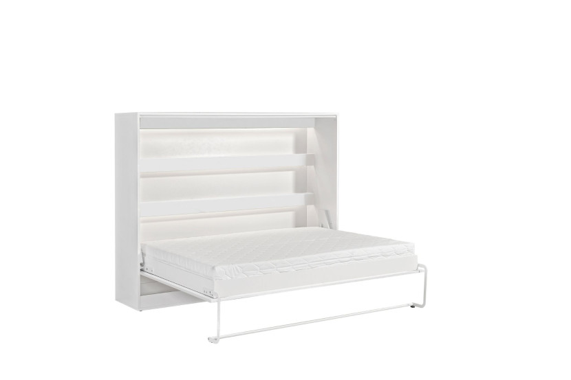 Półkotapczan Perfekt 140x200 poziomy z materacem Biały+Czarny 725901