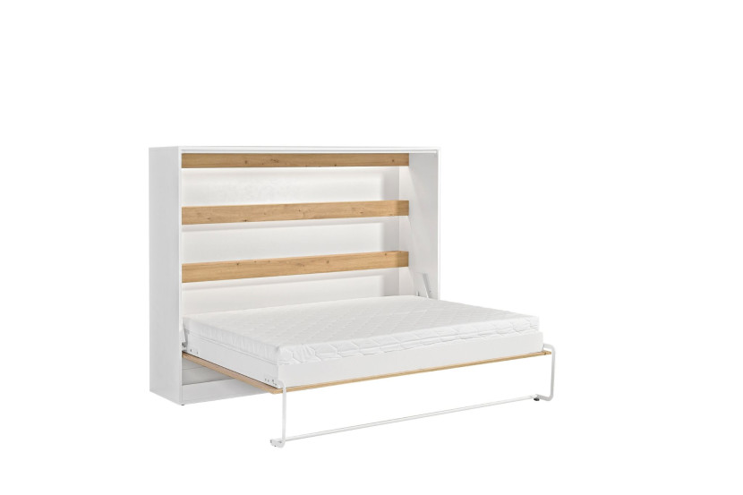 Półkotapczan Perfekt 140x200 poziomy z materacem Dąb+Czarny 725911