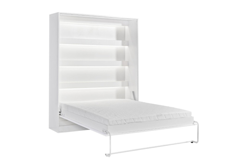 Półkotapczan Perfekt 160x200 pionowy z materacem Biały+Czarny 725898