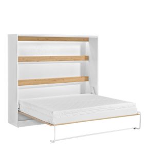 Półkotapczan Perfekt 160×200 poziomy z materacem Dąb+Biały 725274