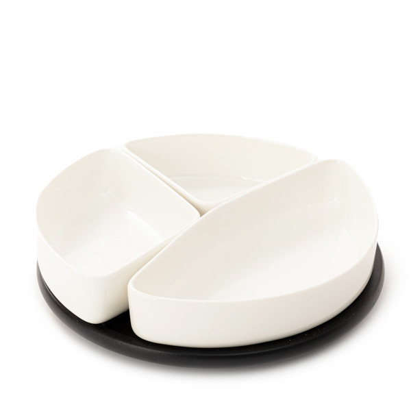 Półmisek FELKO z białymi miseczkami 24 cm HOMLA 934398